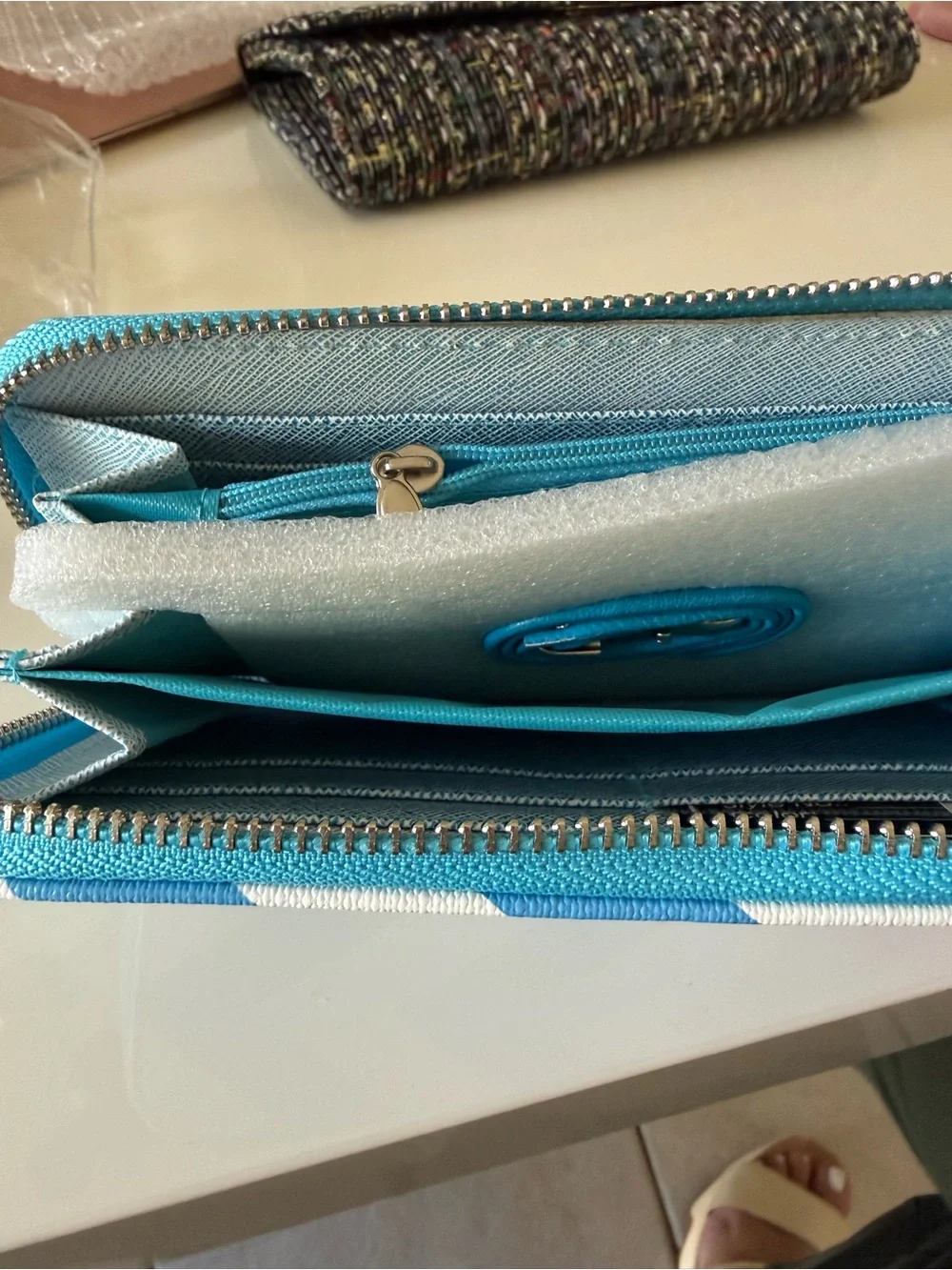 Blue and White wallet